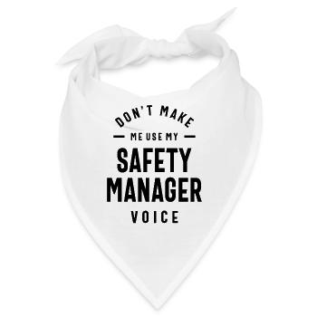 Safety Manager Job Title Gift - Bandana - Weiß - Vorne
