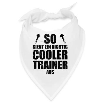 lustiger Trainer Spruch cooler Trainer Mannschaft - Bandana - Weiß - Vorne