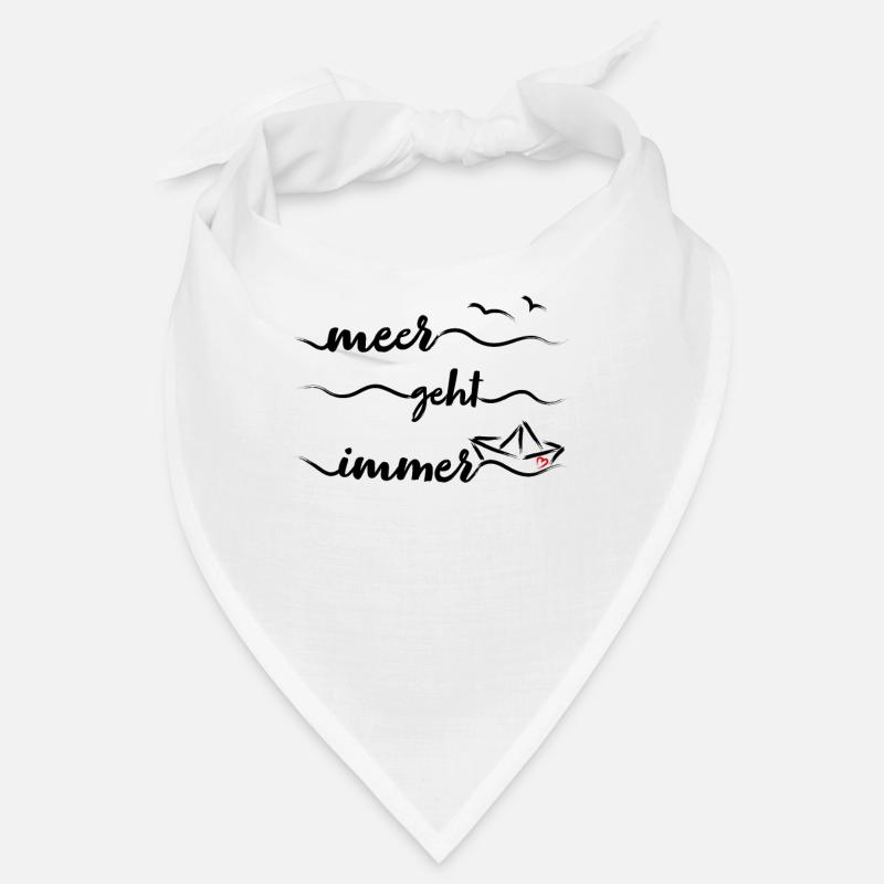 Papierschiff Meer Papierboot Papierschiffchen - Bandana - Weiß