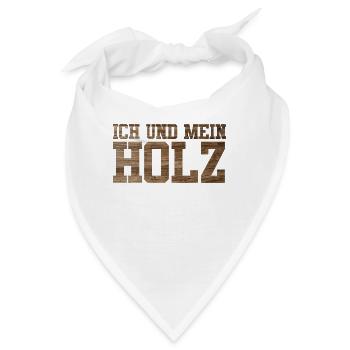 Ich und mein Holz - Bandana - Weiß - Vorne