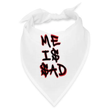Me is sad - Bandana - Weiß - Vorne