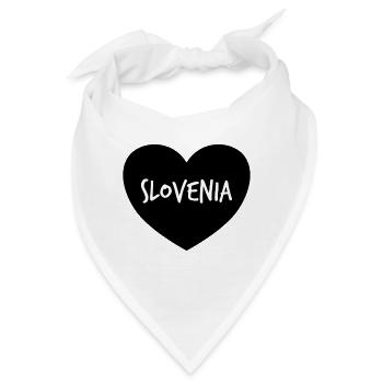 Slowenien! - Bandana - Weiß - Vorne