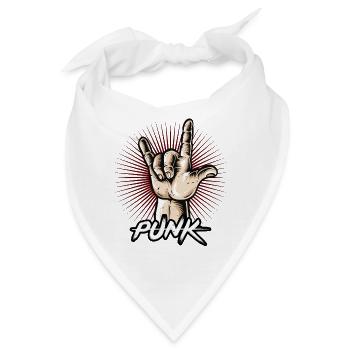 Punk - Bandana - Weiß - Vorne