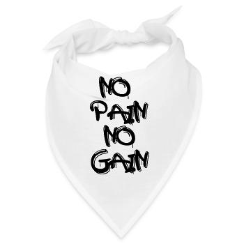 No Pain No Gain - Bandana - Weiß - Vorne