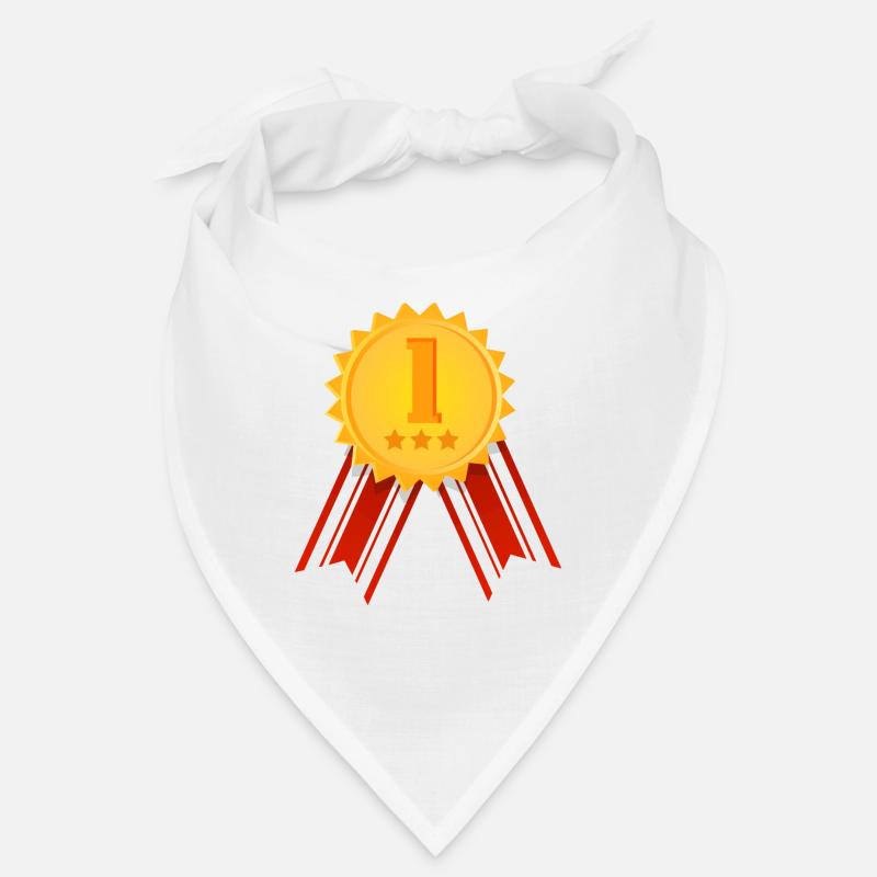 1. Platz - Sieger - Siegermedaille Größe anpassbar Bandana
