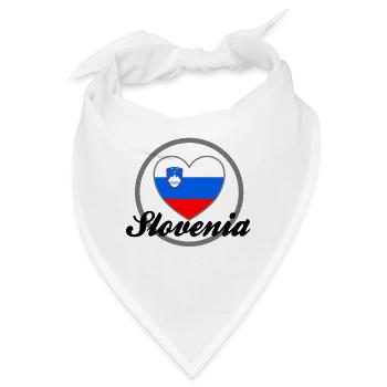 Slowenien! - Bandana - Weiß - Vorne