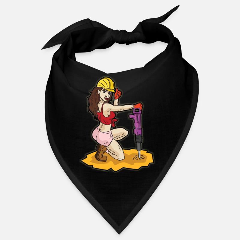 Sexy construction worker with jackhammer erotic construction Bandana