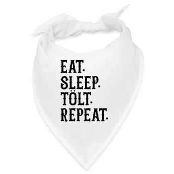 Eat Sleep Toelt Repeat - Bandana - Weiß - Vorne