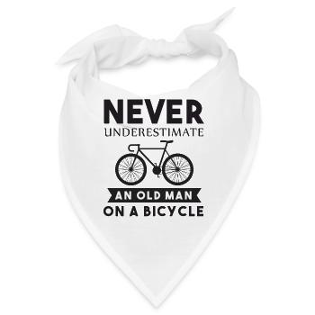Fahrrad Fahrradfahrer Radfahrer bike Spruch - Bandana - Weiß - Vorne