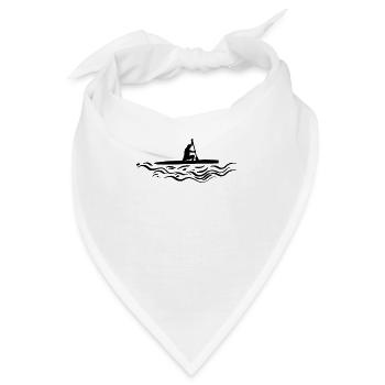 Kanadier Kanu Tshirt Wellen - Bandana - Weiß - Vorne
