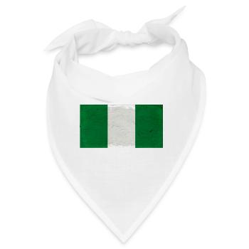 Nigerias Flagge Textur - Bandana - Weiß - Vorne