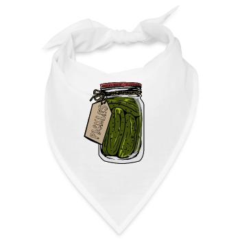 Gurken im Glas Geschenk für Gurken Freunde & Gurke - Bandana - Weiß - Vorne