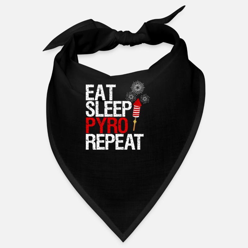 Eat sleep pyro repeat Pyrotechniker Geschenkidee Bandana