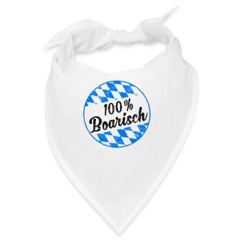 Bayern Bayerisch 100% Boarisch Geschenk - Bandana - Weiß - Vorne