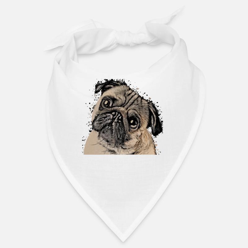 süßer Mops Pug Welpe Geschenkidee Tshirt Bandana