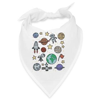 Universum Weltraum Raumfahrt - Bandana - Weiß - Vorne