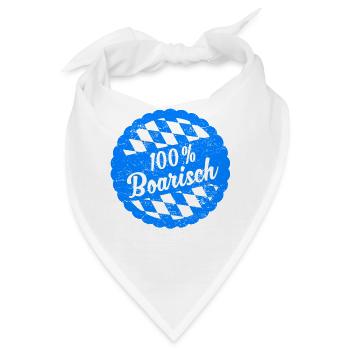 Bayern Bayerisch 100% Boarisch Geschenk - Bandana - Weiß - Vorne