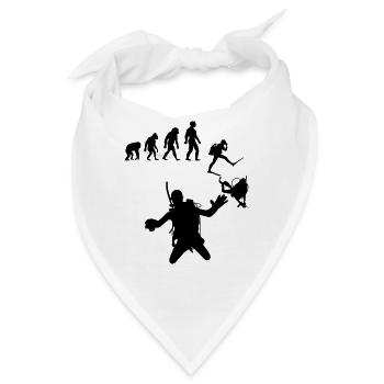 Evolution Taucher Geschenkidee für Taucher Tauchen - Bandana - Weiß - Vorne