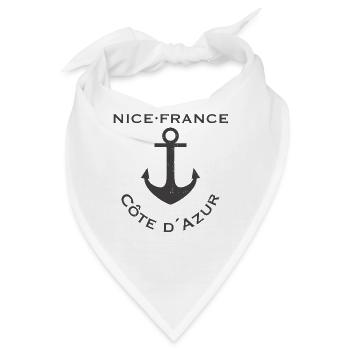 Nizza (Nice) France grey edition - Bandana - Weiß - Vorne