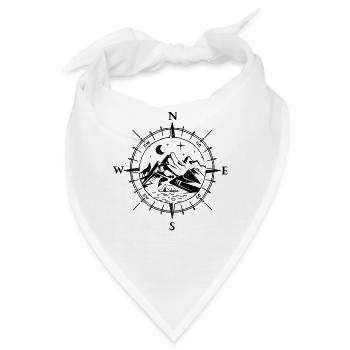 Compass Mountains Bergsteiger Abenteurer - Bandana - Weiß - Vorne