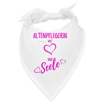 Altenpflegerin - Pflege - Bandana - Weiß - Vorne