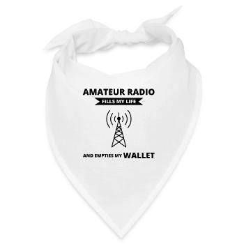Amateur Amateurfunker Papa Opa Lustiges Geschenk - Bandana - Weiß - Vorne