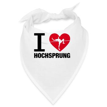 Hochsprung Hochspringer Geschenk Leichtathletik - Bandana - Weiß - Vorne