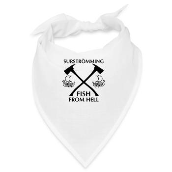 Surströmming Wikinger Drachenboot Äxte Geschenk - Bandana - Weiß - Vorne