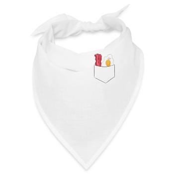 Ei und Speck Frühstück Speck und Eier - Bandana - Weiß - Vorne