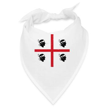 Sardinien Flagge Geschenk - Bandana - Weiß - Vorne