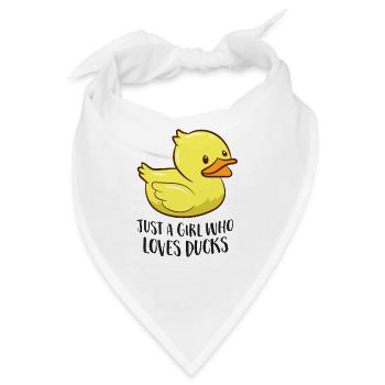 Gummienten Mädchen Geschenk Süße Gummiente - Bandana - Weiß - Vorne