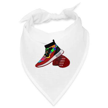 Bunte Schuhe für Schuh Süchtige Schuhe Geschenk - Bandana - Weiß - Vorne