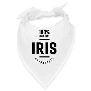 Iris personalisierter Name Geburtstagsgeschenk - Bandana - Weiß - Vorne