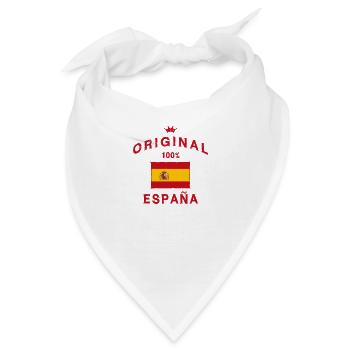 Spanien spanisch Flagge Fahne - Bandana - Weiß - Vorne