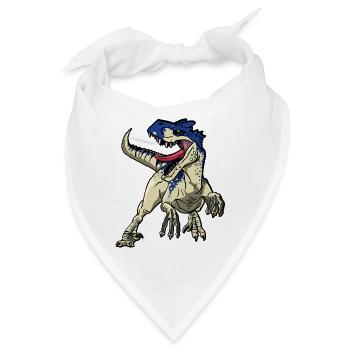 gefährlicher Raptor T-Rex Dinosaurier Geschenk - Bandana - Weiß - Vorne