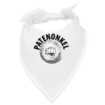Patenonkel - Taufgeschenk - Bandana - Weiß - Vorne