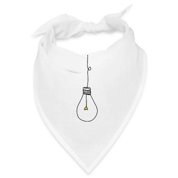 LIGHTBULB | Electricity | Power | Current | Lamp - Bandana - Weiß - Vorne