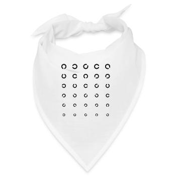 Landoltring Sehtest Optiker Auge Arzt Augenoptiker - Bandana - Weiß - Vorne