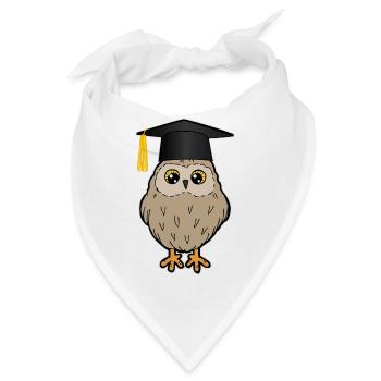 Bachelor Master Studium Abschluss Eule Lustig - Bandana - Weiß - Vorne