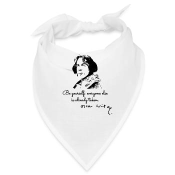 Be yourself Oscar Wilde Quote - Bandana - Weiß - Vorne