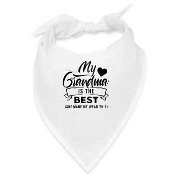 Meine Oma ist die Beste Großmutter Großmama Omi - Bandana - Weiß - Vorne