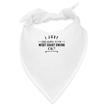WCS Tanz - West Coast Swing Dance Geschenk - Bandana - Weiß - Vorne