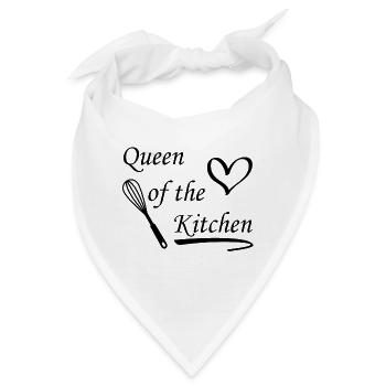 Queen of the Kitchen - Bandana - Weiß - Vorne