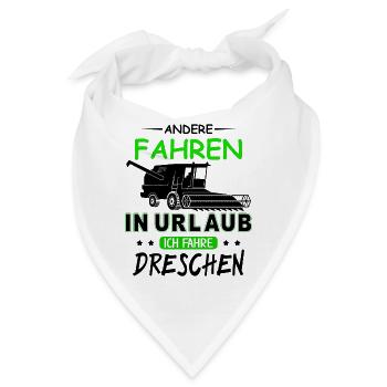 Landwirt Traktor Landwirtschaft Bauer - Bandana - Weiß - Vorne