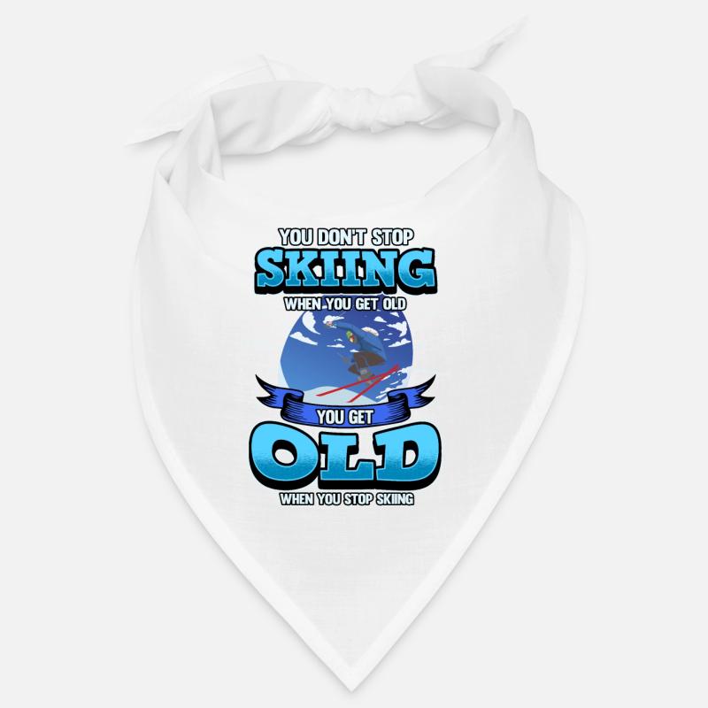 Funny ski skier mountains skiing saying gift Bandana