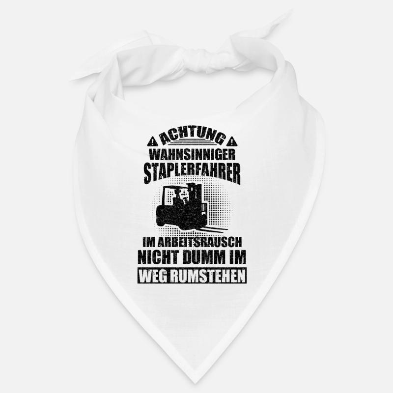 Gabelstapler Gabelstaplerfahrer Lagerist Lagerarbe - Bandana - Weiß