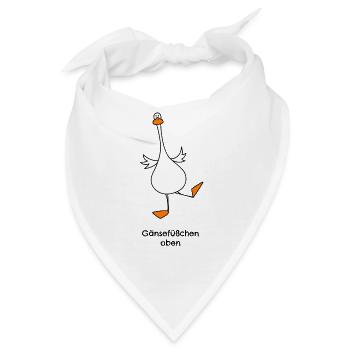 Gänsefüßchen oben - Bandana - Weiß - Vorne