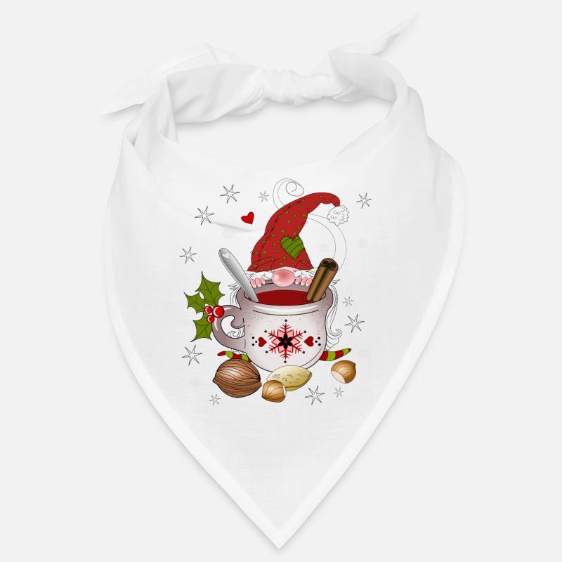 Gnome Dwarf Christmas Fruit Tea Elves Nut Bandana