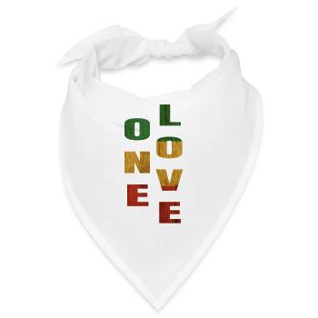 Friedensliebe Rasta Löwe von Juda Art Reggae - Bandana - Weiß - Vorne