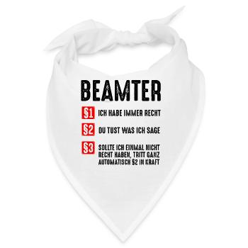 Beamter - Bandana - Weiß - Vorne